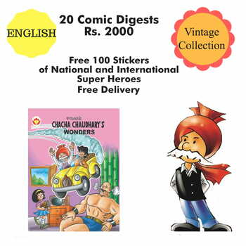 20 Comic Digests - Chacha Chaudhary - English
